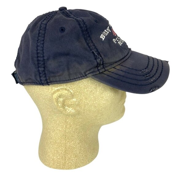 Billy Bobs Texas Production Manager Blue Distressed Strapback Hat 100% Cotton - Picture 2 of 5